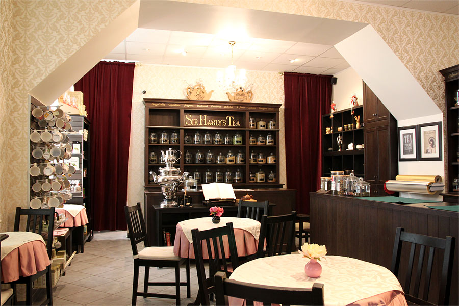 Innenraum vom Teehaus Sir Harlys Tee in Wien