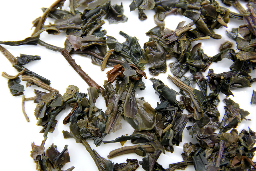 Kenianischer grüner Tee nach dem Aufguss